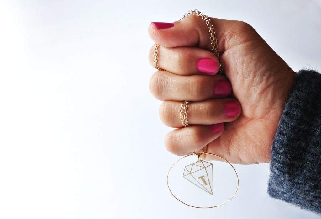 Hoop diamond necklace Marmalade design jewellery Shop