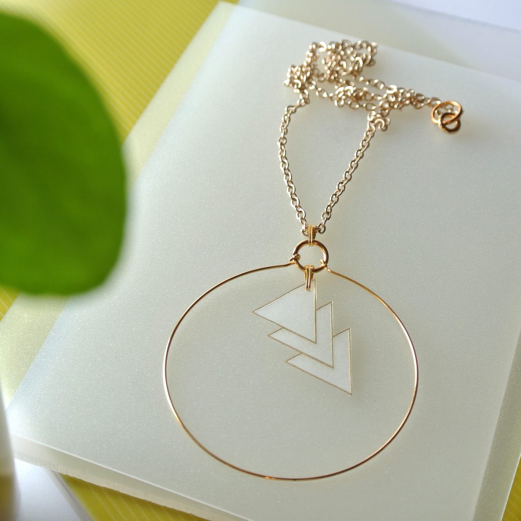triple triangle necklace Marmalade design jewellery Shop