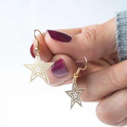 marmalade gold star drop earrings