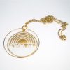  Large Concentric Circle Positivity Hoop Necklace