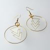  Small Triangle Gold Hoop Earrings