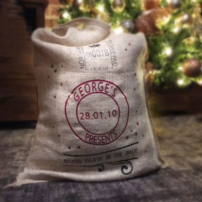 personalised Christmas santa's sack