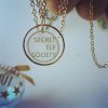  Secret Elf Society Gold Hoop Pendant Necklace