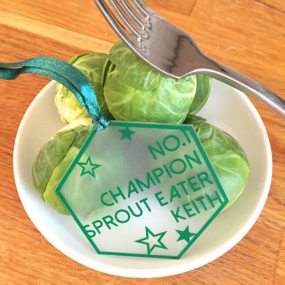 sprout lover personalised christmas bauble