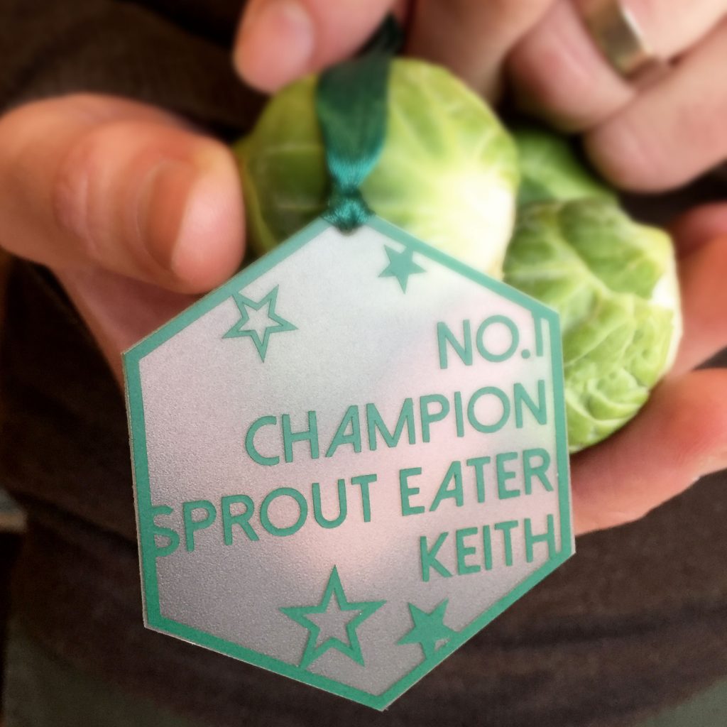 sprout lover personalised christmas bauble