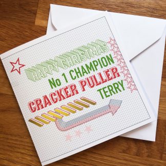 personalised christmas cracker card