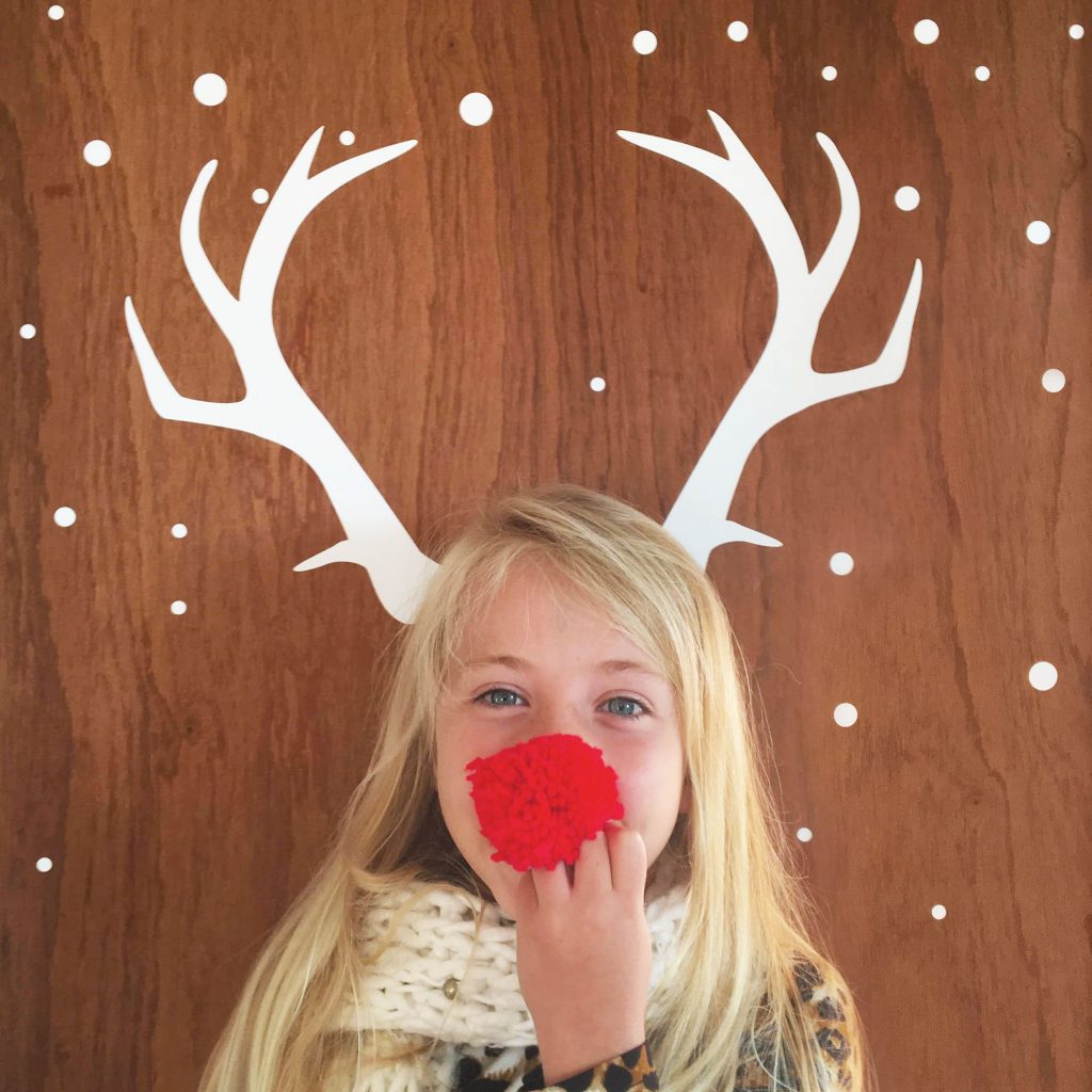 Christmas antler sticker decal