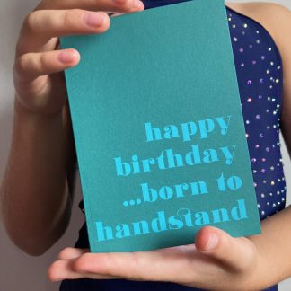 gymnastics gifts born to handstand birthday card
