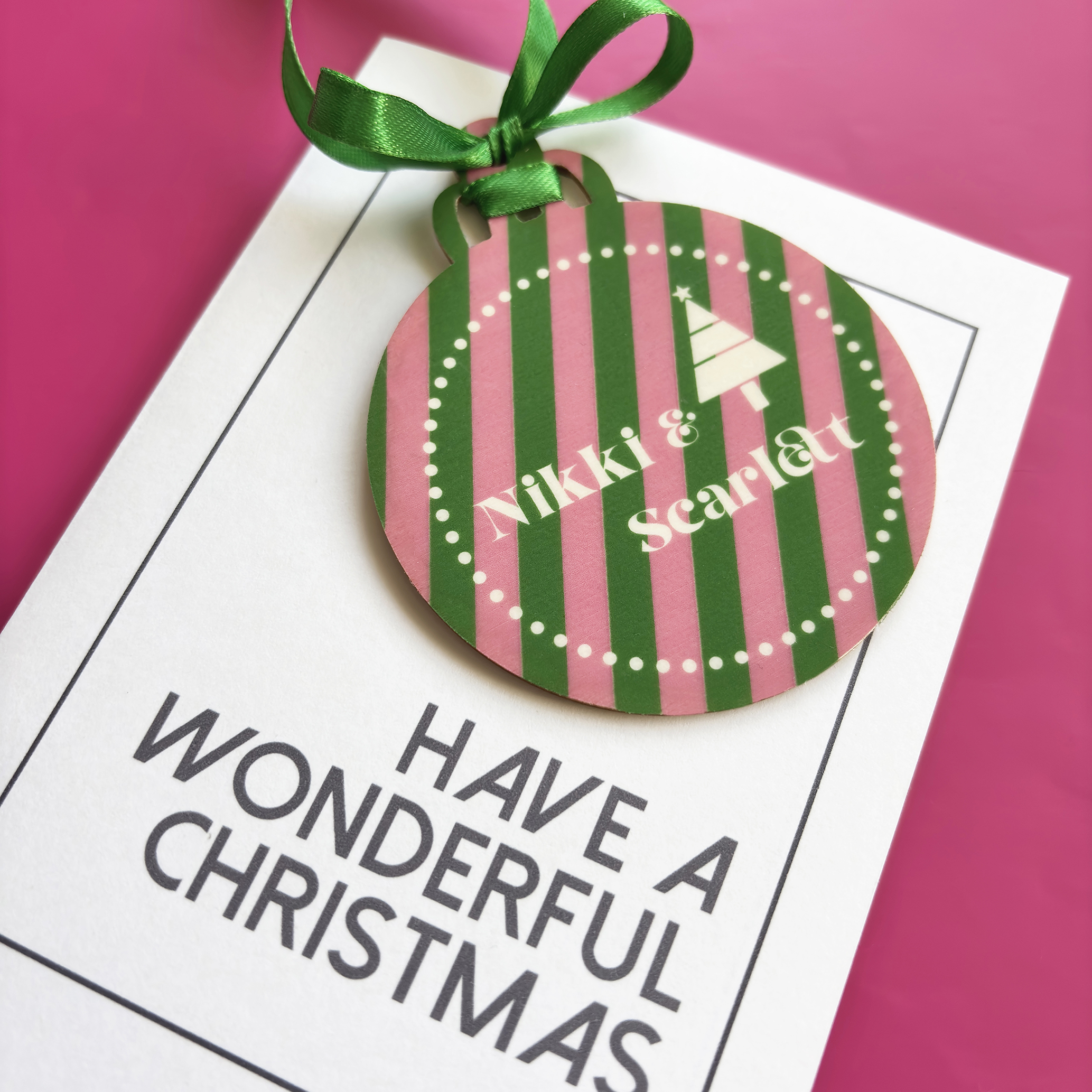 personalised bauble christmas tree decoration