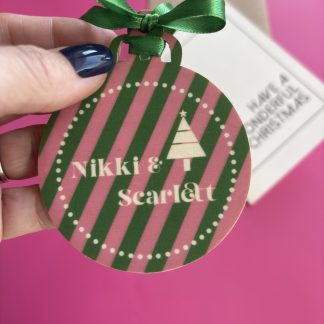 personalised bauble christmas tree decoration